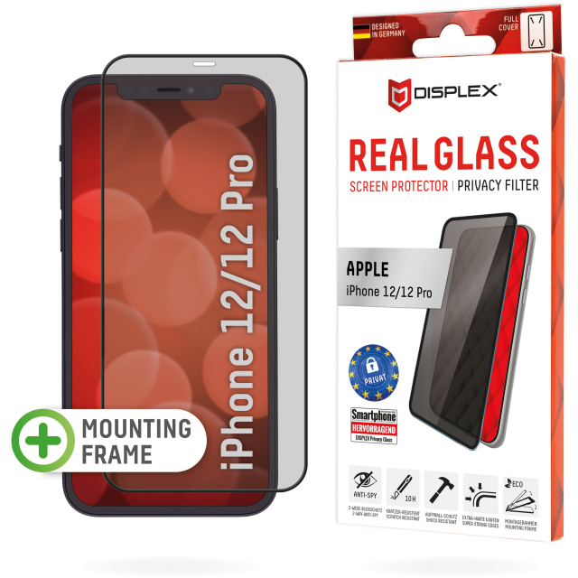 DISPLEX Privacy Glass FC Apple iPhone 12/12 Pro DISPLEX Privacy Glass FC Apple iPhone 12/12 Pro - Image 1