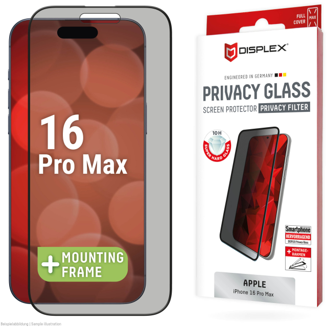 DISPLEX Privacy Glass FC Apple iPhone 16 Pro Max DISPLEX Privacy Glass FC Apple iPhone 16 Pro Max - Image 1