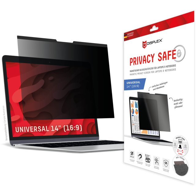 DISPLEX Privacy Safe Magnetic Laptop Universal 14inch 16:9 DISPLEX Privacy Safe Magnetic Laptop Universal 14inch 16:9 - Image 1