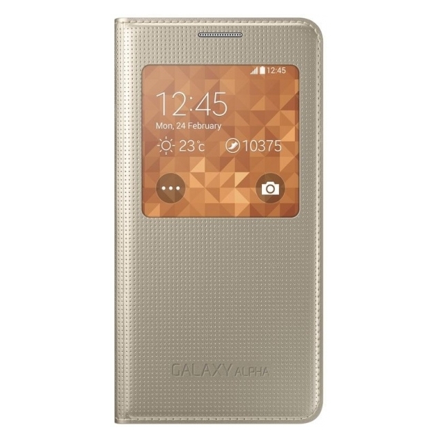 EF-CG850BFEGWW Samsung Smartview Cover Galaxy Alpha Gold EF-CG850BFEGWW Samsung Smartview Cover Galaxy Alpha Gold - Image 1
