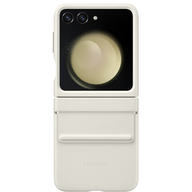 EF-VF731PUEGWW Samsung Flap Vegan Leather Case Galaxy Z Flip5 Cream EF-VF731PUEGWW Samsung Flap Vegan Leather Case Galaxy Z Flip5 Cream - Image 1