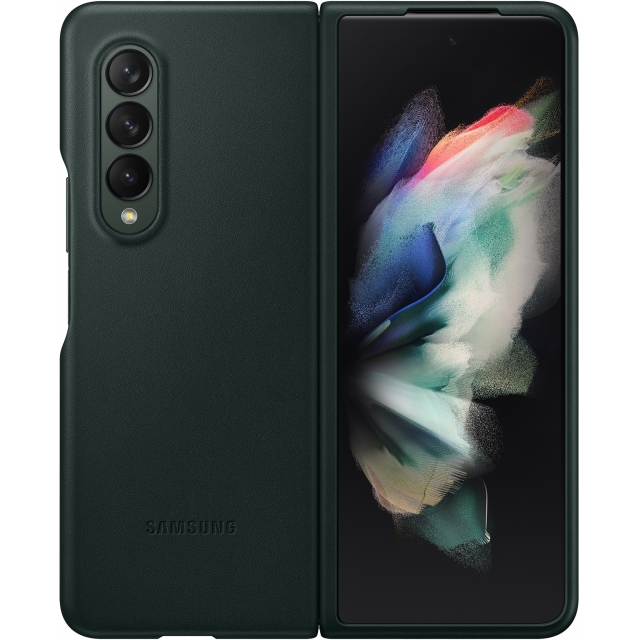 EF-VF926LGEGWW Samsung Leather Cover Galaxy Z Fold3 Green EF-VF926LGEGWW Samsung Leather Cover Galaxy Z Fold3 Green - Image 1