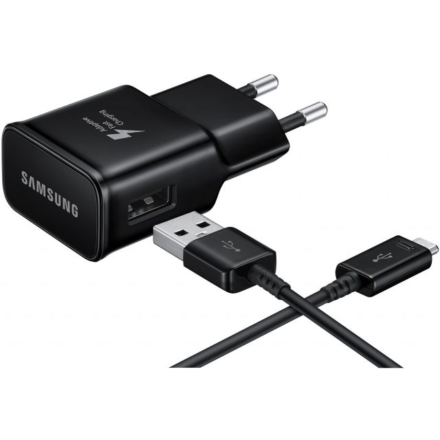 EP-TA20EBECGWW Samsung Adaptive Fast Charging Travel Charger incl. USB-C Cable 15W Black Bulk EP-TA20EBECGWW Samsung Adaptive Fast Charging Travel Charger incl. USB-C Cable 15W Black Bulk - Image 1