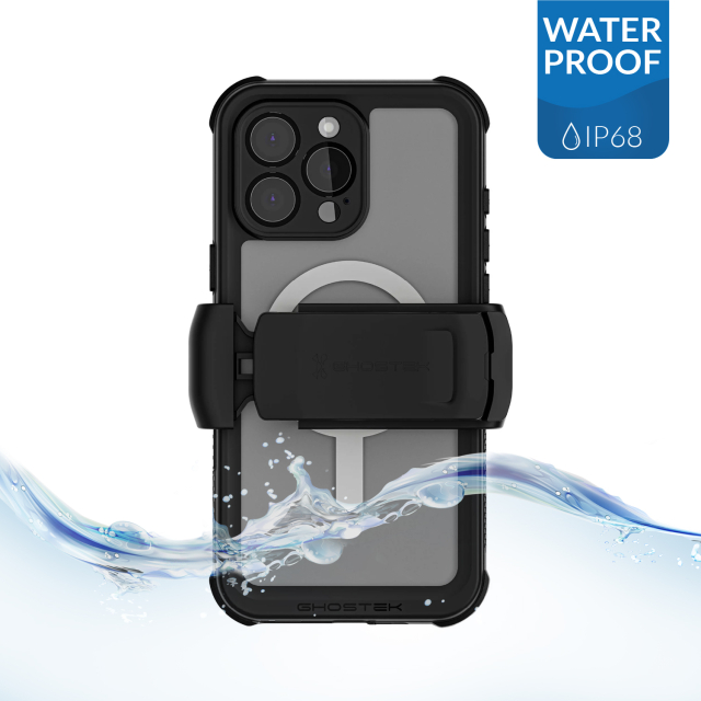 Ghostek Nautical Waterproof MagSafe Case + Belt Swivel Holster Apple iPhone 16 Pro Max Clear Ghostek Nautical Waterproof MagSafe Case + Belt Swivel Holster Apple iPhone 16 Pro Max Clear - Image 1