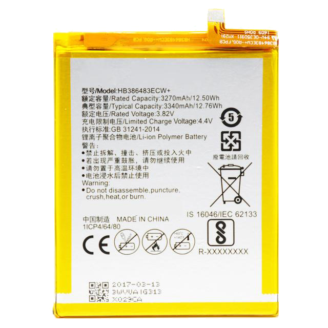 HB386483ECW Huawei Accu Li-Po 3270 mAh Bulk HB386483ECW Huawei Accu Li-Po 3270 mAh Bulk - Image 1