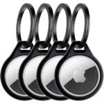 ITSKINS Level 2 AirCover Solid for Apple Airtag Black (4-Pack)