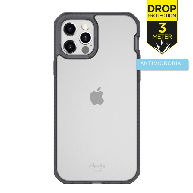 ITSKINS Level 2 HybridFrost for Apple iPhone 12 Pro Max Transparent Black ITSKINS Level 2 HybridFrost for Apple iPhone 12 Pro Max Transparent Black - Image 1