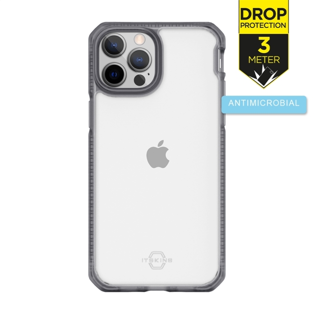 ITSKINS Level 2 HybridFrost for Apple iPhone 13 Pro Max Transparent Black ITSKINS Level 2 HybridFrost for Apple iPhone 13 Pro Max Transparent Black - Image 1