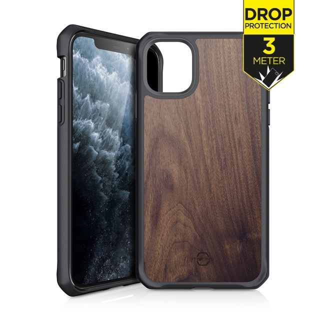 ITSKINS Level 2 HybridFusion for Apple iPhone 11 Pro Max Dark Wood ITSKINS Level 2 HybridFusion for Apple iPhone 11 Pro Max Dark Wood - Image 1