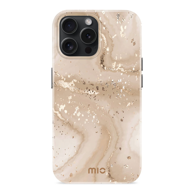 MIO Gold Marble Magsafe Compatible for iPhone 15 Pro MIO Gold Marble Magsafe Compatible for iPhone 15 Pro - Image 1