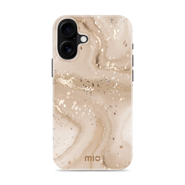 MIO Gold Marble Magsafe Compatible for iPhone 16 Plus MIO Gold Marble Magsafe Compatible for iPhone 16 Plus - Image 1