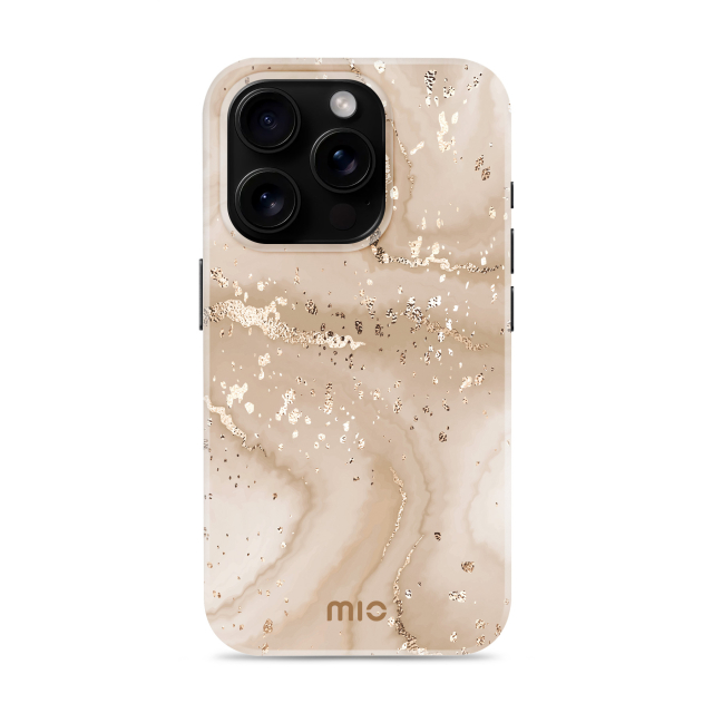 MIO Gold Marble Magsafe Compatible for iPhone 16 Pro MIO Gold Marble Magsafe Compatible for iPhone 16 Pro - Image 1