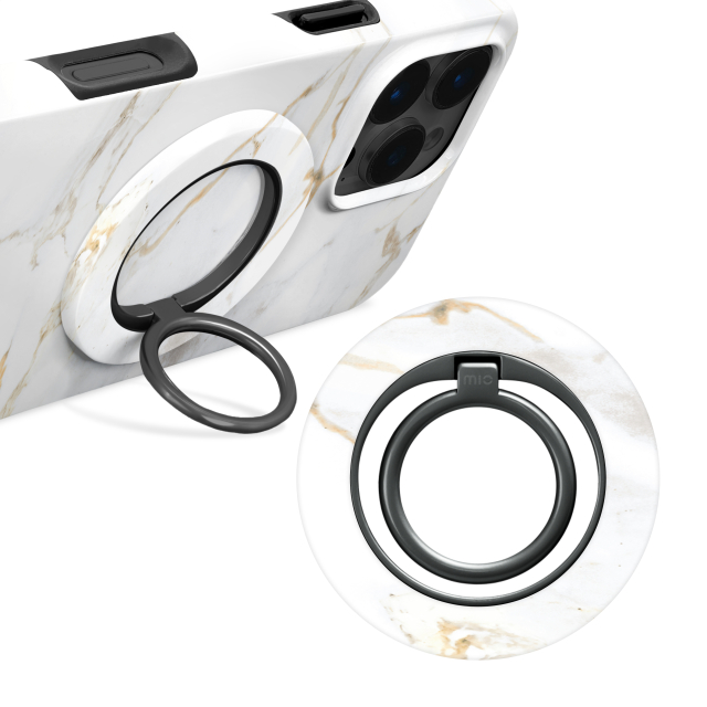 MIO White Marble MagSafe Compatible Ring Holder MIO White Marble MagSafe Compatible Ring Holder - Image 1