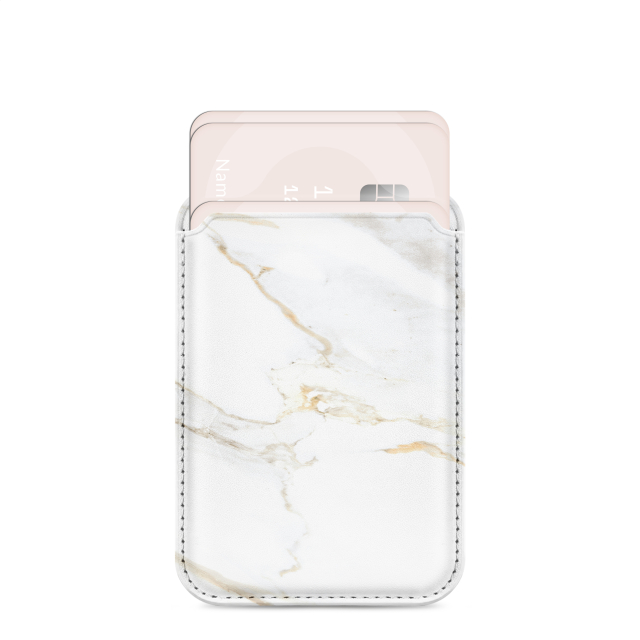 MIO White Marble Magsafe Compatible Card Holder MIO White Marble Magsafe Compatible Card Holder - Image 1
