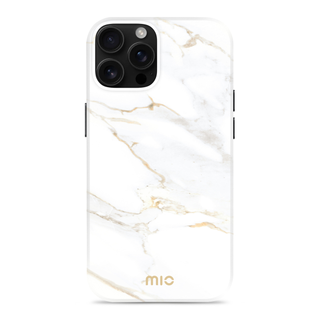 MIO White Marble Magsafe Compatible for iPhone 16 Pro Max MIO White Marble Magsafe Compatible for iPhone 16 Pro Max - Image 1