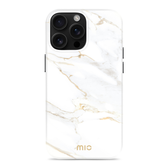 MIO White Marble Magsafe Compatible for iPhone 16 Pro MIO White Marble Magsafe Compatible for iPhone 16 Pro - Image 1