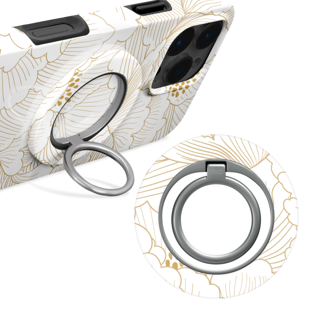 MIO White Roses MagSafe Compatible Ring Holder MIO White Roses MagSafe Compatible Ring Holder - Image 1