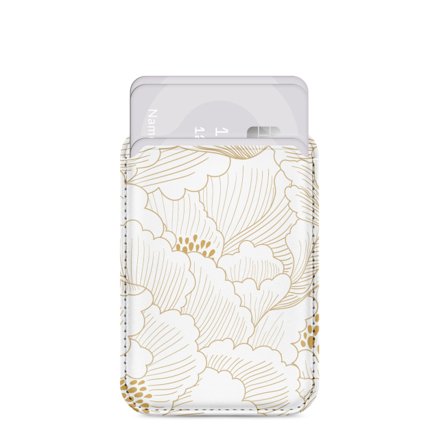 MIO White Roses Magsafe Compatible Card Holder MIO White Roses Magsafe Compatible Card Holder - Image 1