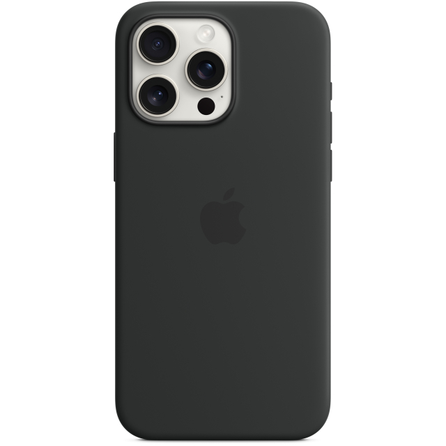 MT1M3ZM/A Apple Silicone Case with MagSafe iPhone 15 Pro Max Black MT1M3ZM/A Apple Silicone Case with MagSafe iPhone 15 Pro Max Black - Image 1