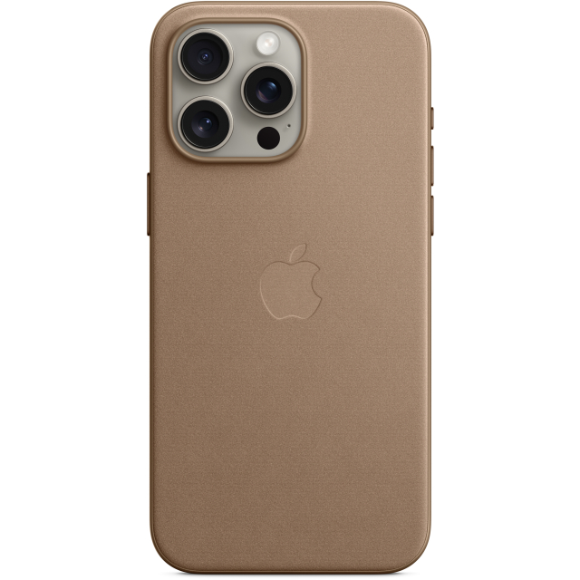 MT4W3ZM/A Apple FineWoven Case with MagSafe iPhone 15 Pro Max Taupe MT4W3ZM/A Apple FineWoven Case with MagSafe iPhone 15 Pro Max Taupe - Image 1