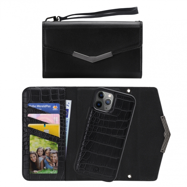Mobilize 2in1 Elegant Magnet Clutch Apple iPhone 11 Pro Black Croco Mobilize 2in1 Elegant Magnet Clutch Apple iPhone 11 Pro Black Croco - Image 1