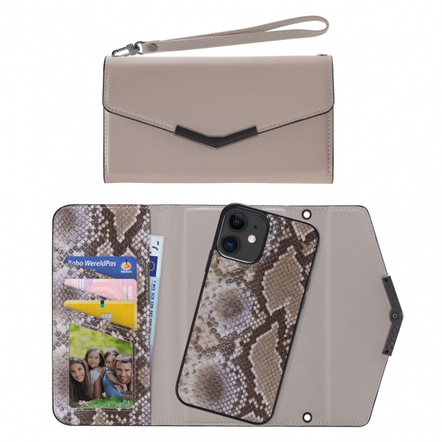 Mobilize 2in1 Elegant Magnet Clutch Apple iPhone XR/11 Beige Snake Mobilize 2in1 Elegant Magnet Clutch Apple iPhone XR/11 Beige Snake - Image 1