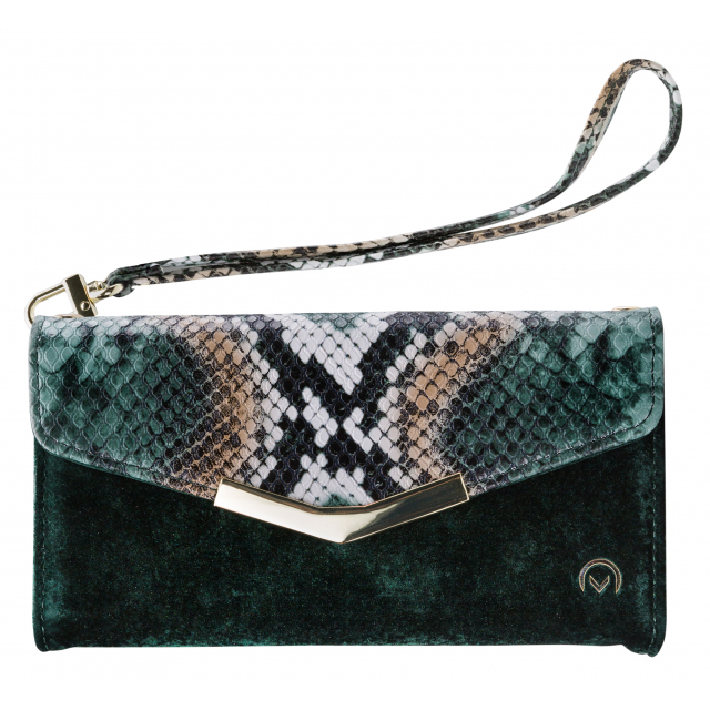 Mobilize 2in1 Gelly Velvet Clutch for Samsung Galaxy A40 Green Snake Mobilize 2in1 Gelly Velvet Clutch for Samsung Galaxy A40 Green Snake - Image 1