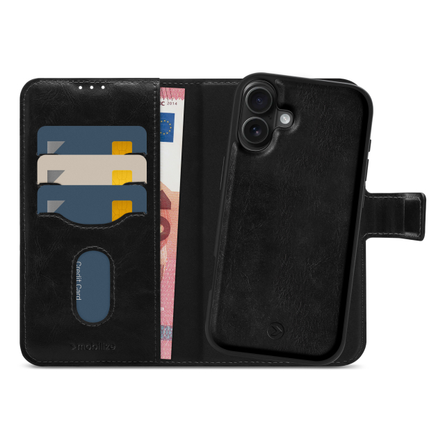 Mobilize 2in1 Magsafe Compatible Gelly Wallet Case Apple iPhone 16 Plus Black Mobilize 2in1 Magsafe Compatible Gelly Wallet Case Apple iPhone 16 Plus Black - Image 1