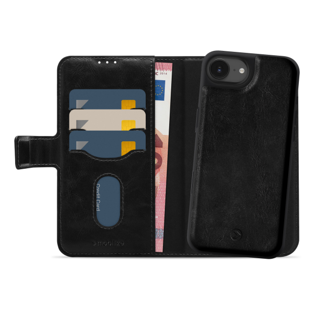 Mobilize 2in1 Magsafe Compatible Gelly Wallet Case Apple iPhone 16e/17e Black Mobilize 2in1 Magsafe Compatible Gelly Wallet Case Apple iPhone 16e/17e Black - Image 1