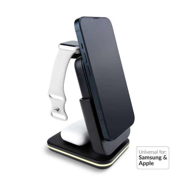 Mobilize 4in1 Wireless Charger Station with Detachable Power Bank 5000mAh Black Mobilize 4in1 Wireless Charger Station with Detachable Power Bank 5000mAh Black - Image 1
