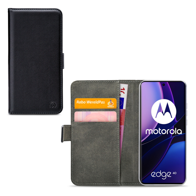 Mobilize Classic Gelly Wallet Book Case Motorola Edge 40 Black Mobilize Classic Gelly Wallet Book Case Motorola Edge 40 Black - Image 1
