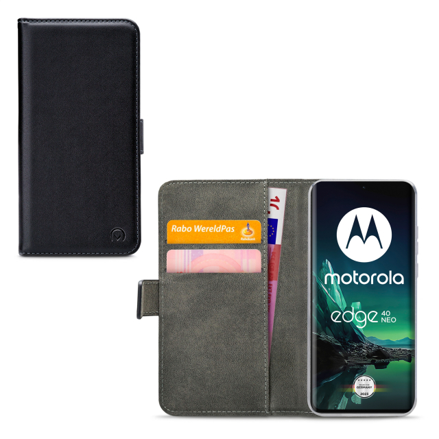 Mobilize Classic Gelly Wallet Book Case Motorola Edge 40 Neo Black Mobilize Classic Gelly Wallet Book Case Motorola Edge 40 Neo Black - Image 1
