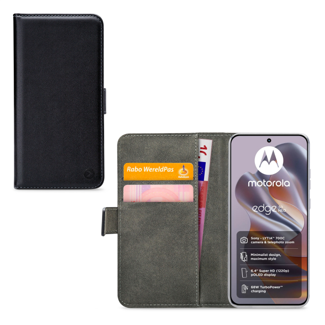 Mobilize Classic Gelly Wallet Book Case Motorola Edge 50 Neo Black Mobilize Classic Gelly Wallet Book Case Motorola Edge 50 Neo Black - Image 1