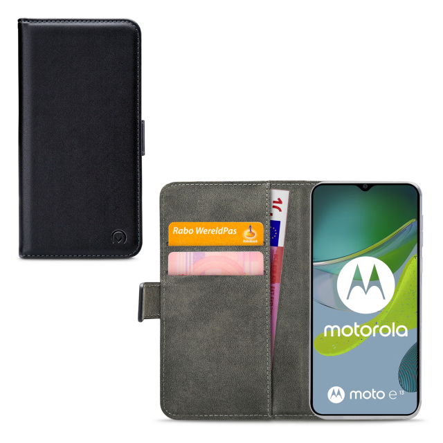 Mobilize Classic Gelly Wallet Book Case Motorola Moto E13 4G Black Mobilize Classic Gelly Wallet Book Case Motorola Moto E13 4G Black - Image 1