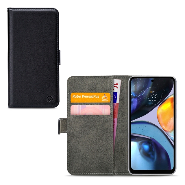 Mobilize Classic Gelly Wallet Book Case Motorola Moto G22 Black Mobilize Classic Gelly Wallet Book Case Motorola Moto G22 Black - Image 1