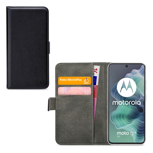 Mobilize Classic Gelly Wallet Book Case Motorola Moto G35 Black Mobilize Classic Gelly Wallet Book Case Motorola Moto G35 Black - Image 1