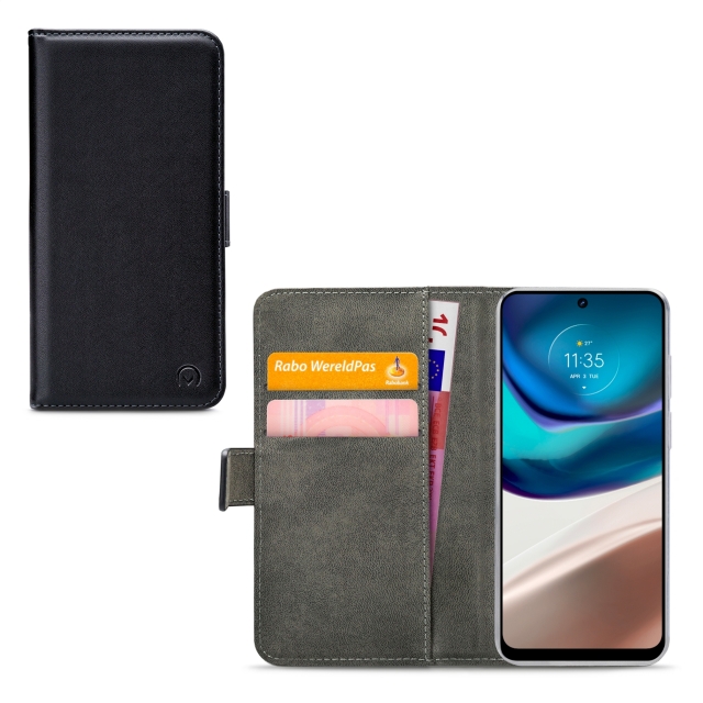 Mobilize Classic Gelly Wallet Book Case Motorola Moto G42 Black Mobilize Classic Gelly Wallet Book Case Motorola Moto G42 Black - Image 1