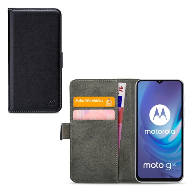 Mobilize Classic Gelly Wallet Book Case Motorola Moto G50 Black Mobilize Classic Gelly Wallet Book Case Motorola Moto G50 Black - Image 1