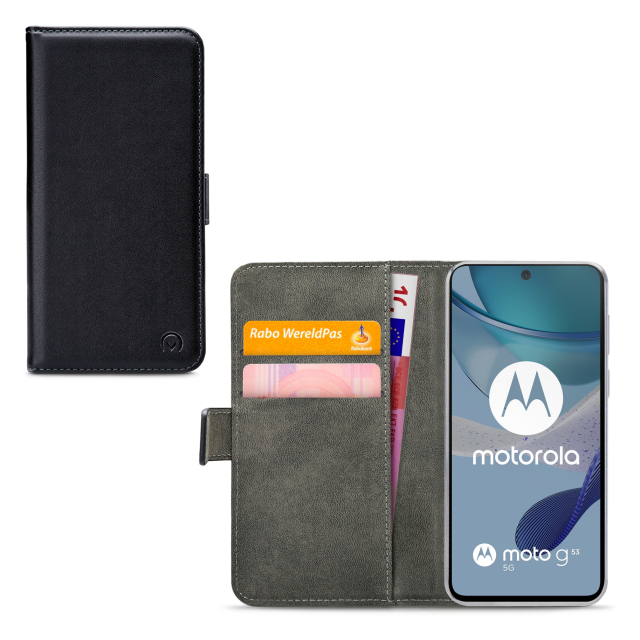 Mobilize Classic Gelly Wallet Book Case Motorola Moto G53 5G Black Mobilize Classic Gelly Wallet Book Case Motorola Moto G53 5G Black - Image 1