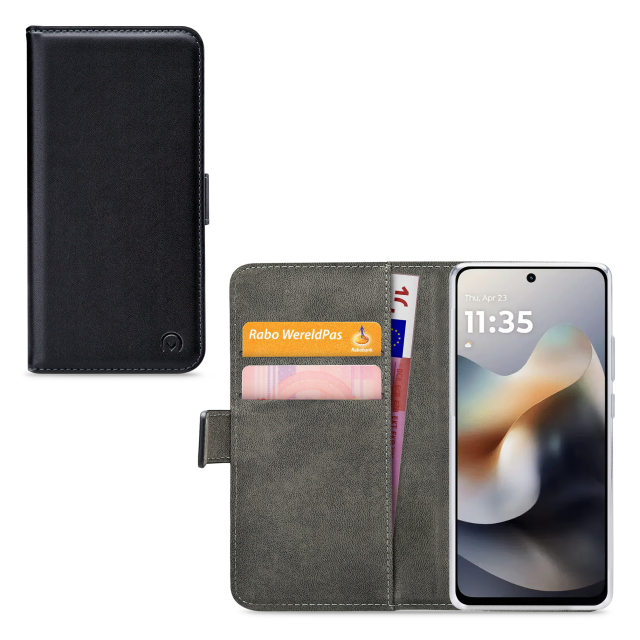 Mobilize Classic Gelly Wallet Book Case Motorola Moto G56 5G Black Mobilize Classic Gelly Wallet Book Case Motorola Moto G56 5G Black - Image 1