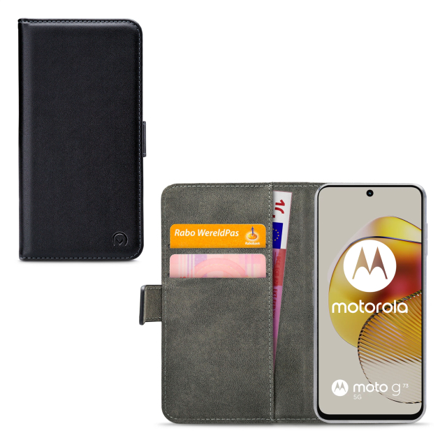 Mobilize Classic Gelly Wallet Book Case Motorola Moto G73 5G Black Mobilize Classic Gelly Wallet Book Case Motorola Moto G73 5G Black - Image 1
