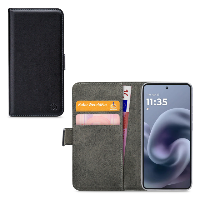 Mobilize Classic Gelly Wallet Book Case Motorola Moto G86 Power Black Mobilize Classic Gelly Wallet Book Case Motorola Moto G86 Power Black - Image 1
