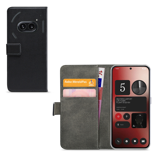 Mobilize Classic Gelly Wallet Book Case Nothing Phone (2a) Black Mobilize Classic Gelly Wallet Book Case Nothing Phone (2a) Black - Image 1