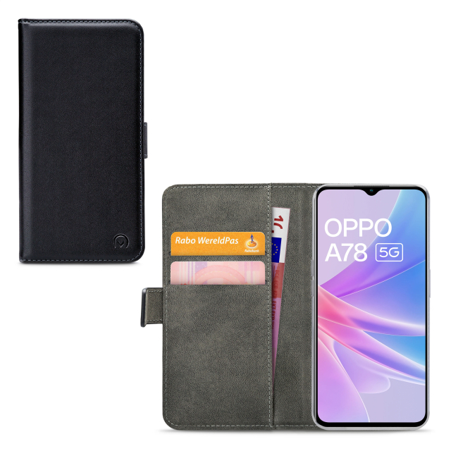 Mobilize Classic Gelly Wallet Book Case OPPO A78 5G Black Mobilize Classic Gelly Wallet Book Case OPPO A78 5G Black - Image 1