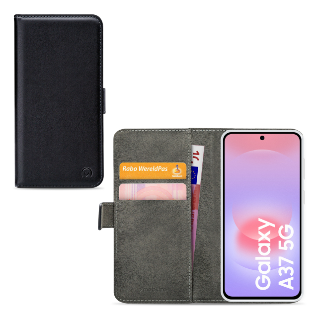 Mobilize Classic Gelly Wallet Book Case Samsung Galaxy A37 5G Black Mobilize Classic Gelly Wallet Book Case Samsung Galaxy A37 5G Black - Image 1