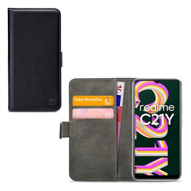 Mobilize Classic Gelly Wallet Book Case realme C21Y Black Mobilize Classic Gelly Wallet Book Case realme C21Y Black - Image 1