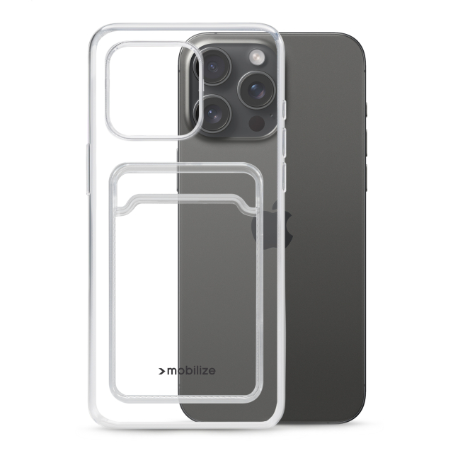 Mobilize Gelly Card Case Apple iPhone 15 Pro Max Clear Mobilize Gelly Card Case Apple iPhone 15 Pro Max Clear - Image 1