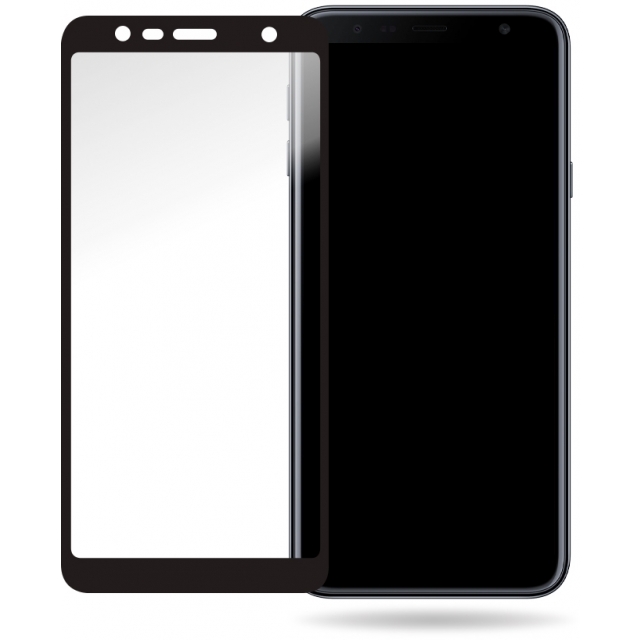 Mobilize Glass Screen Protector - Black Frame - Samsung Galaxy J4+ Mobilize Glass Screen Protector - Black Frame - Samsung Galaxy J4+ - Image 1