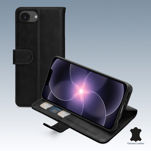 Mobilize Leather Wallet Apple iPhone 16e/17e Black Mobilize Leather Wallet Apple iPhone 16e/17e Black - Image 1