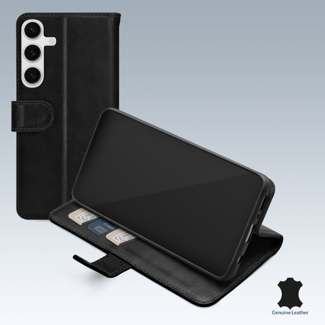 Mobilize Leather Wallet Samsung Galaxy S24 FE Black Mobilize Leather Wallet Samsung Galaxy S24 FE Black - Image 1